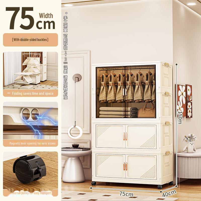 Foldable Storage Cabinet for Home: Snack, Toy, and Clothes Organizer