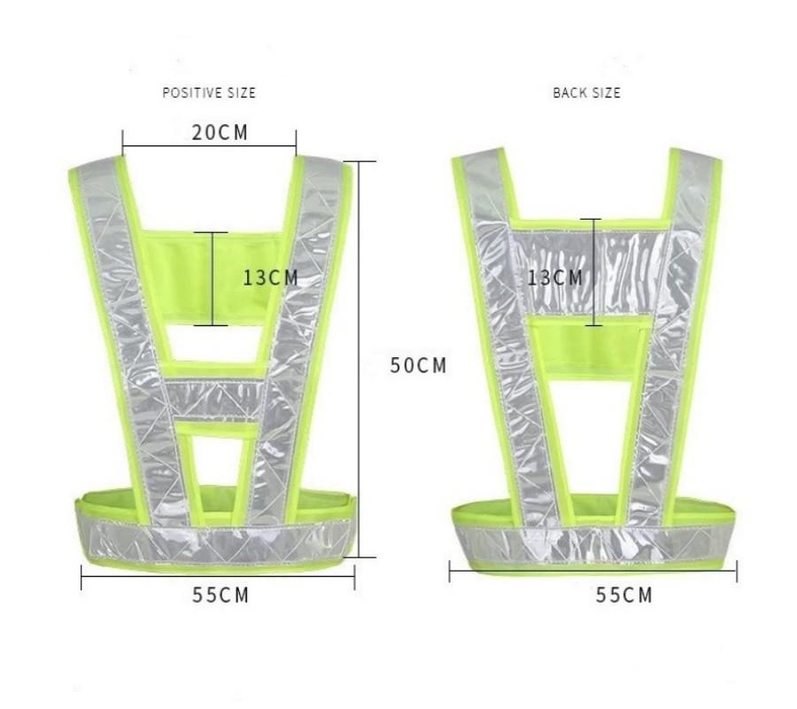 High Visibility Reflective Vest Belt for Night Running and Cycling Safety Security Warning Vest