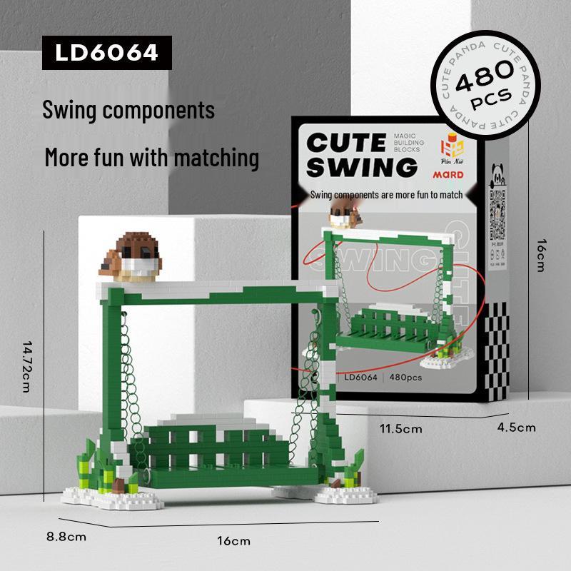 Panda Building Blocks - Girl's Birthday Gift | Educational Assembled Toy | Compatible with Lego