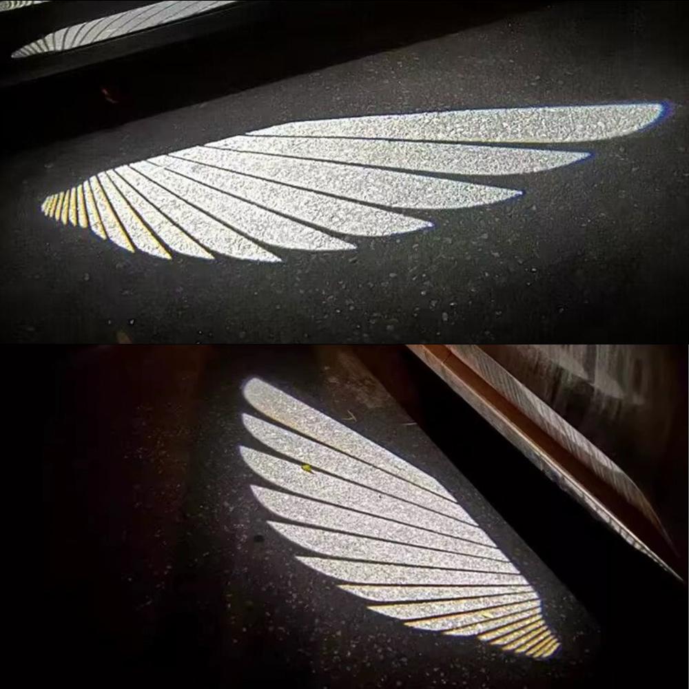 Universal Angel Wing Carpet Projection Light Decoration Exterior Projection Rearview Mirror Angel Wings LED Light Welcome Light