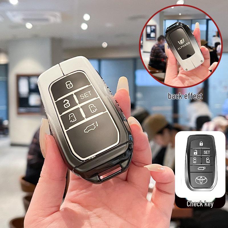 Metal Car Key Case for Toyota Sienna, Granvia, Alphard, Vellfire (Fits 24 Models)