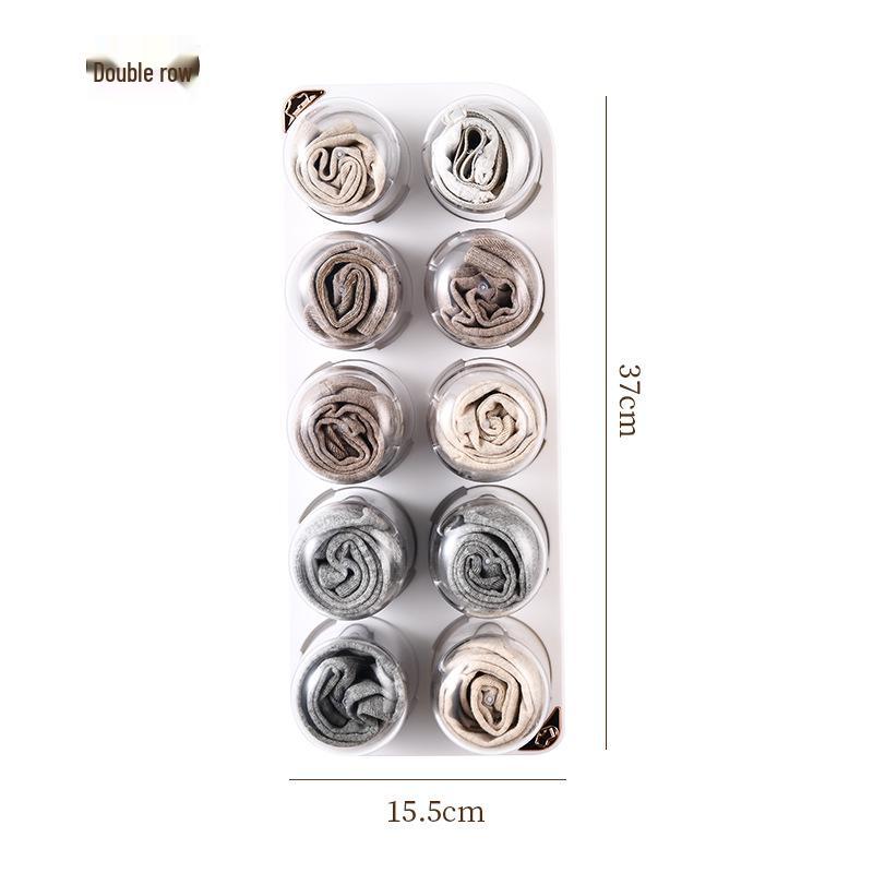 Wall-Mounted Transparent Plastic Socks and Underwear Storage Box