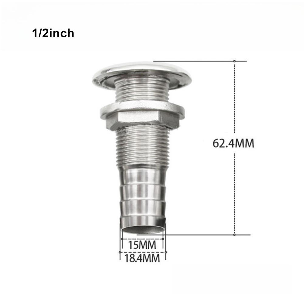 Stainless Steel 316 Marine Vent Yacht Fitting Semi-threaded Design