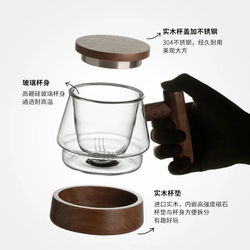 High-value Glass Teacups Are Separated from Water and Tea, and Japanese Office Simple Creative Magnetic Cups.