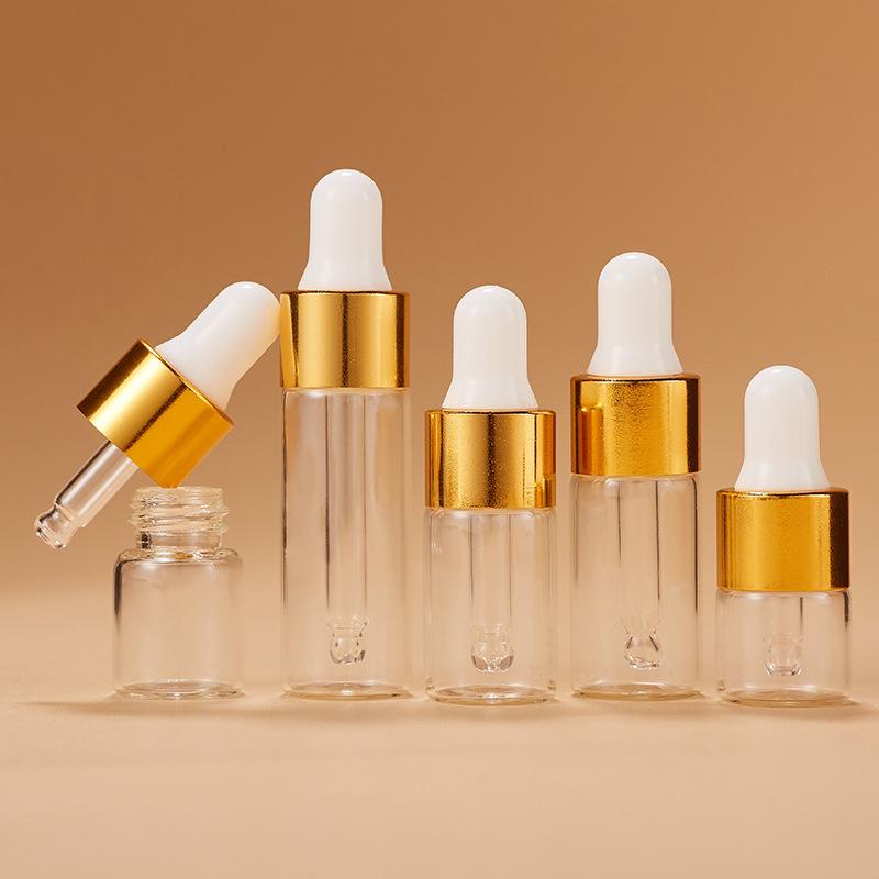 5Pcs Clear Glass Dropper Bottles With Lids Accurate Droppers For Essential Oils Serums Diy Skincare Samples