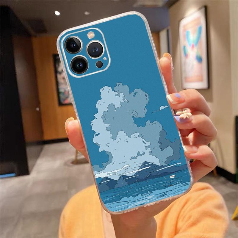 Phone Case For iphone 17 Pro Max Air 17 16 15 14 13 Pro Max 15Plus 15 16 Pro Scenery Sky Moon Landscape