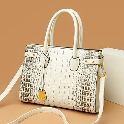 Neuer Modestil der jährlichen Damentasche für vier Jahreszeiten, Krokodilmuster, große Kapazität, Muttertasche mittleren Alters, Hand-gehaltene Schulter-Schräg-Grätsche