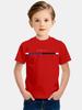 T-shirt da ragazzo Semplice Stampa Lettere Parigi Estiva Manica Corta Magliette Ampie Moda Girocollo Righe Streetwear Abbigliamento Bambini