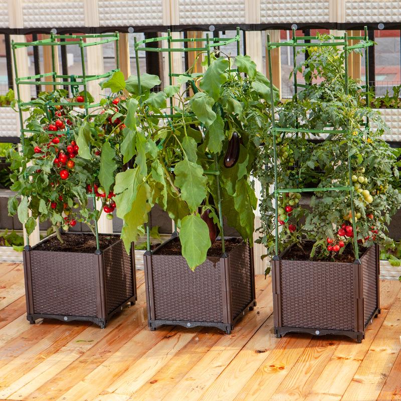 Thickened Plastic Vegetable & Flower Planter Box for Balcony, Indoor, Terrace, or Courtyard