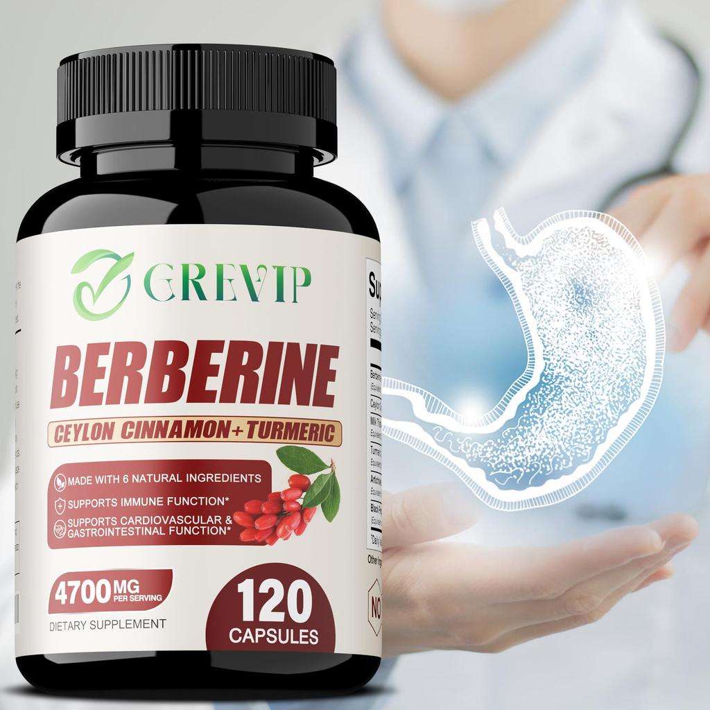 Berberine HCI 4700mg - Ceylon Cinnamon, Healthy Cholesterol, Metabolism & Health