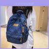 Denim Backpack For Women Men Large Capacity Travel And School Bag With Breathable Fabric