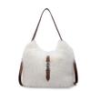 Stylish Fluffy Shoulder Bag Simple Texture and Large Capacity Crossbody Bag Phe Soft Fur Macar Color Storage Bag  New Design