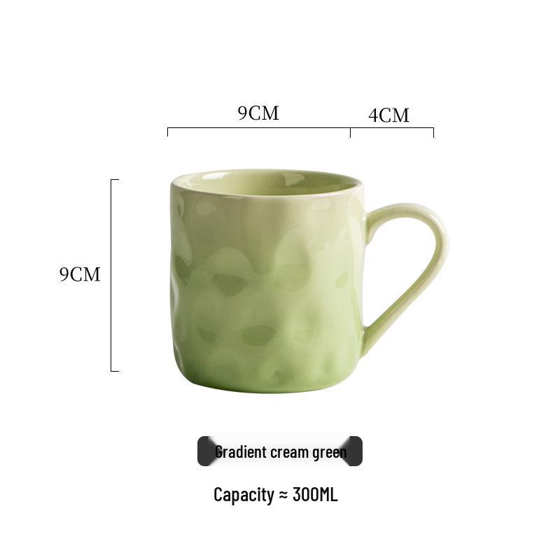 Gradient Ceramic Mug for Girls - Anti-Scald Underglaze Design, Perfect for Coffee or Breakfast