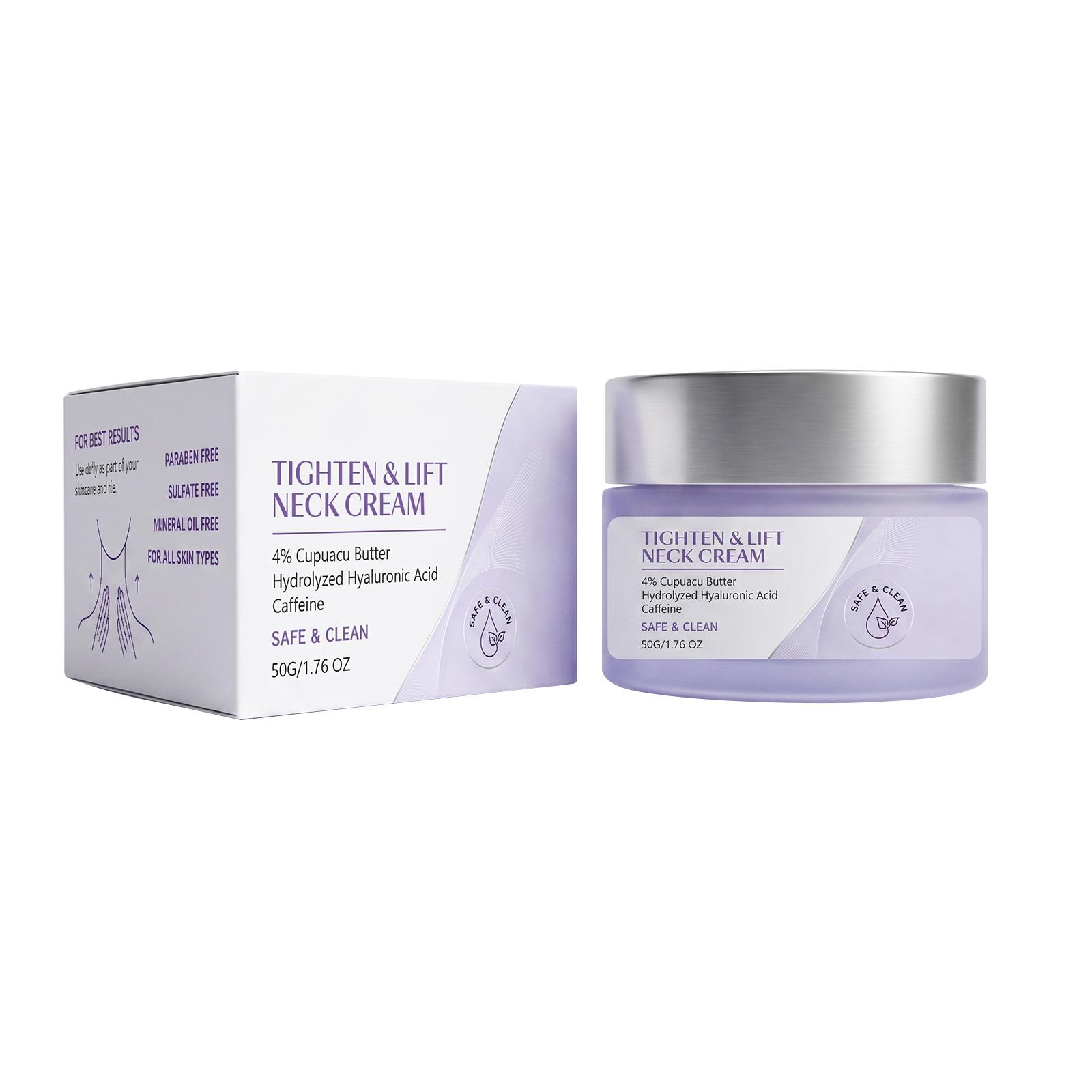 Moisturizing Neck Cream Daily Gentle Skin-Friendly Care for Soft Facial and Neck Skin Refreshing Hydrating Massage Face and Neck Cream 50g