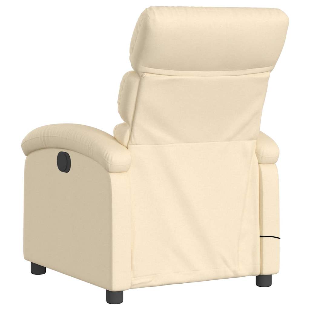 Electric Massage Chair Cream Fabric