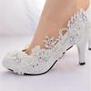 Moda 2025Nuovo Bianco Matrimonio Sposa Décolleté Tacchi Alti Elegante Lusso Scarpe da Donna di Lusso Sandali da Donna Calzature Estive Festa