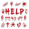 Halloween Refrigerator Magnets Stickers Horror and Dirty Bleeding Red Stickers Suitable for Party Paper Favor