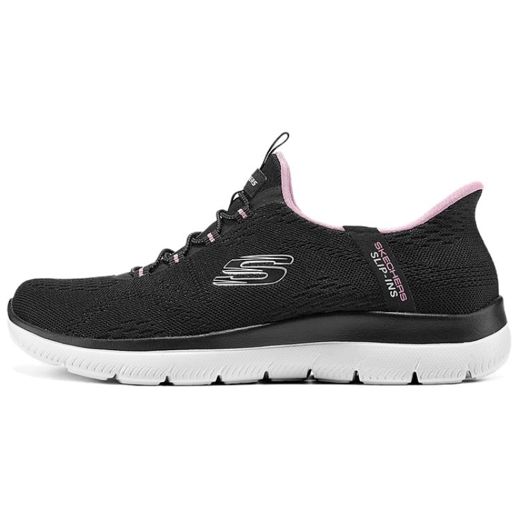 Skechers Summits Fabric Sport Comfortable Versatile Durable Low-Top Lifestyle Casual Shoes Women sneaker Black 150284-BKMV 35.5