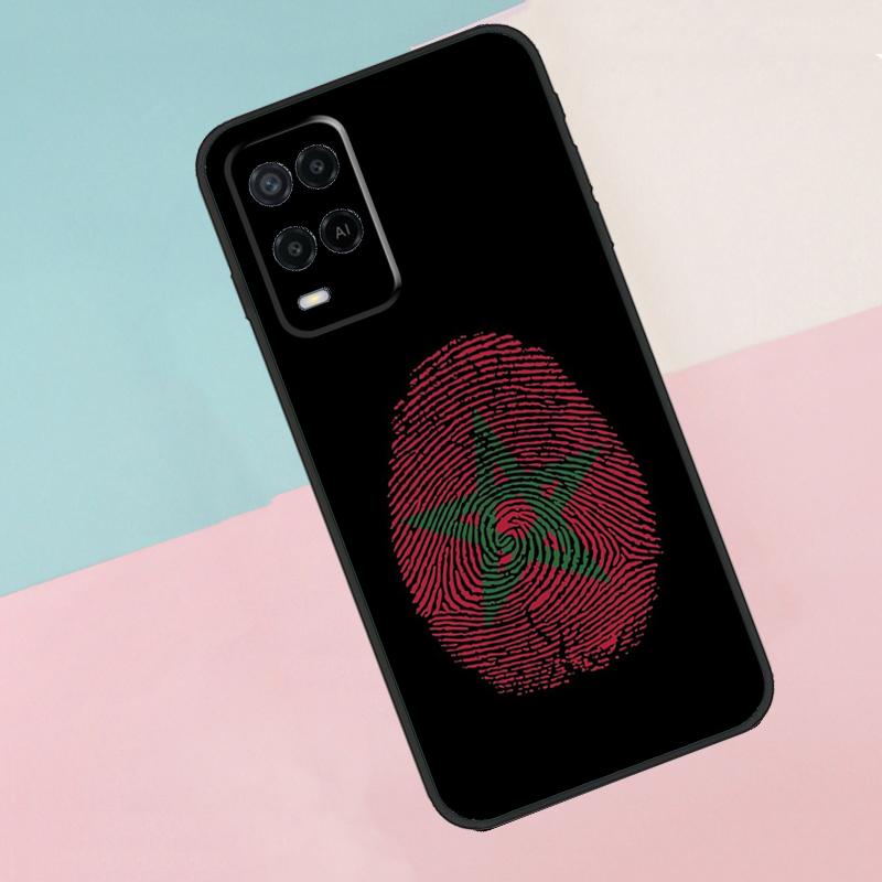 Marokko Karte Flagge Für Oppo A17 A77 A60 A74 A94 A54 A18 A38 A58 A78 A98 A40 A80 A16 A76 A96 A15 A57S Handyhülle