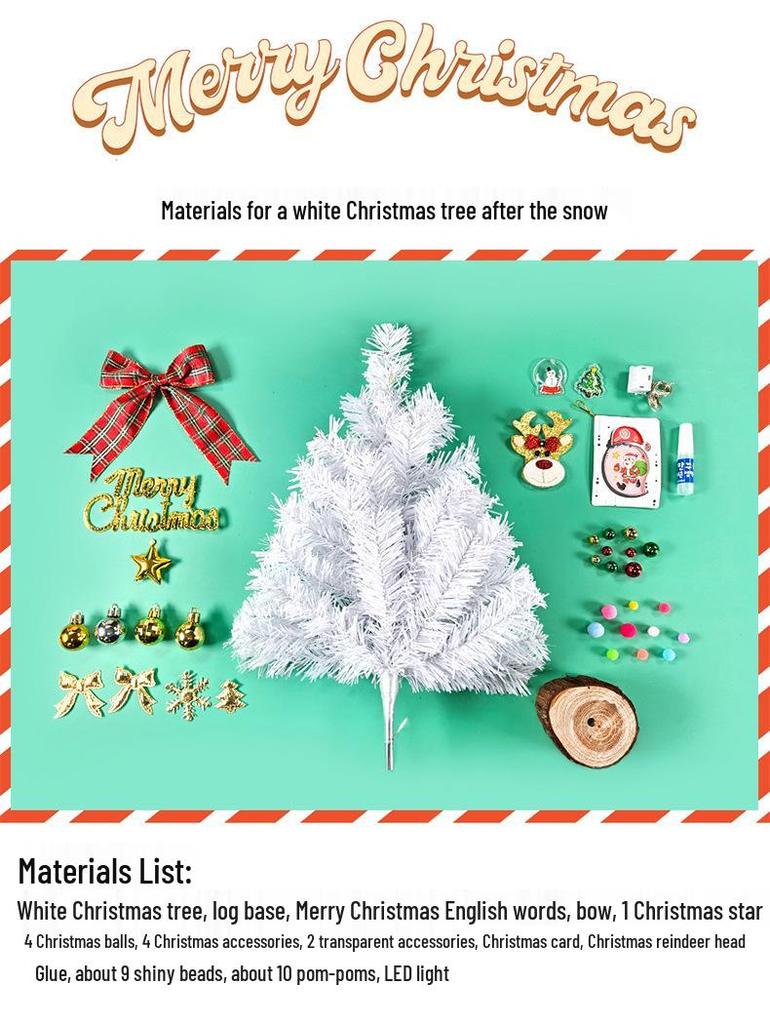 DIY Christmas Tree Decoration Kit for Kids - Handmade Tabletop Ornament Gift for Friends