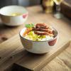 Creative Japanese Household Ceramic Eating Bowl Tableware Small Bowl Rice Bowl Drink Soup Bowl Niche Breakfast Yogurt Oat Bowl