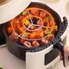 With Grilled Skewers Air Fryer Grill Round Hanging Skewers Rack  for Home Kitchen Outdoor