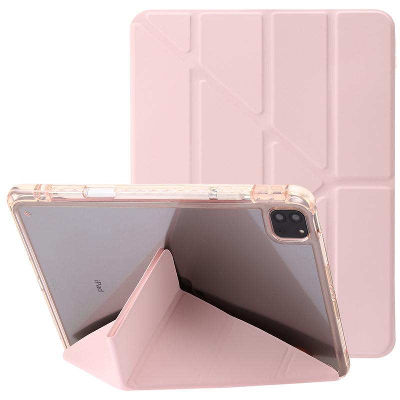 

Чехол для iPad Air 13 Pro 13 2024, чехол с держателем для ручки, акриловый прозрачный жесткий чехол-подставка, умный чехол для iPad Air 11 Pro 11 2024, чехол For iPad Pro 11 2024 розовый