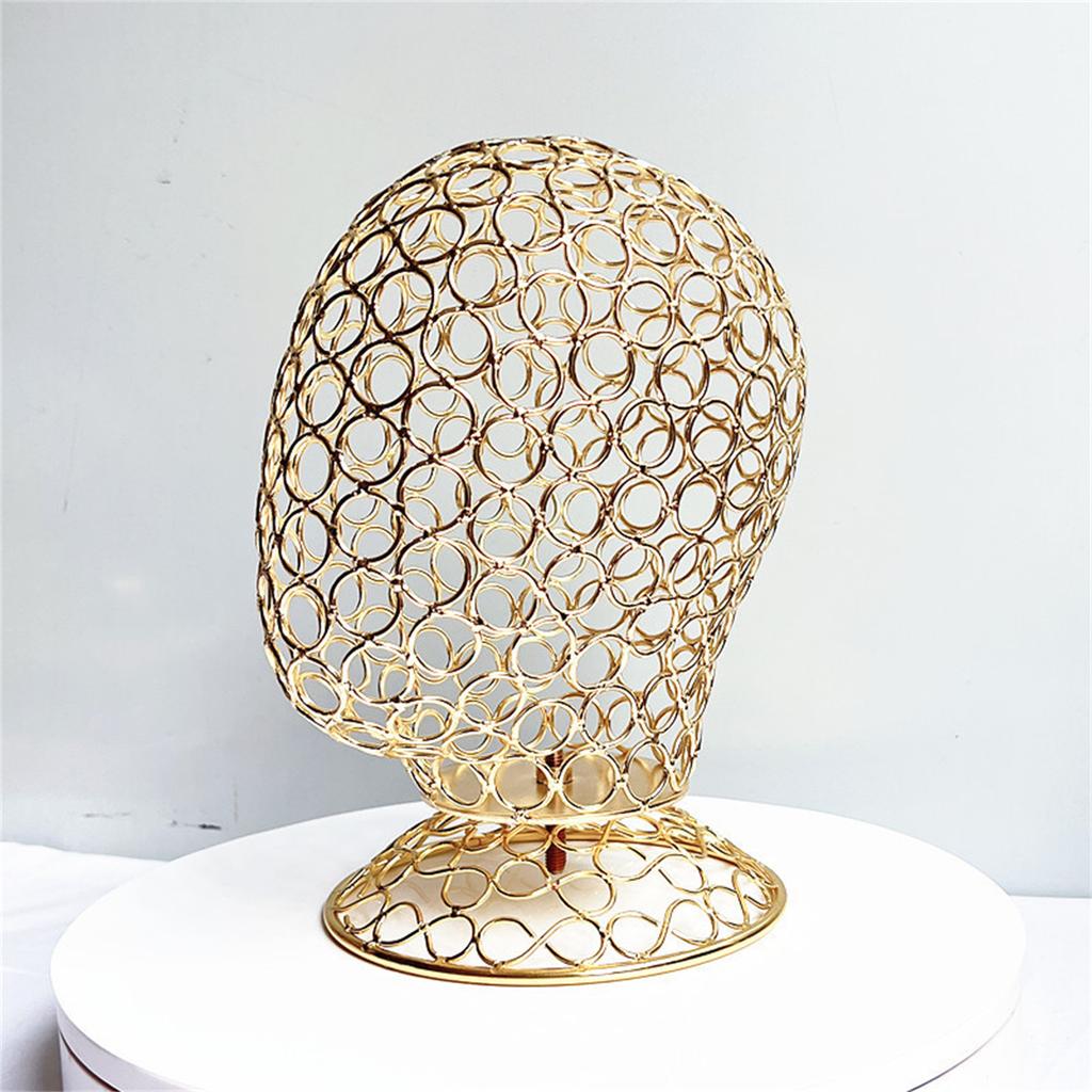 Eleganter Perückenhalter Hut-Ausstellungsständer Metall-Mannequinkopf Eisen-Textur Hut-Ausstellungshalter Perfekt für den Heim- oder Ladengebrauch