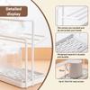 2 Layer Cup Organizer with Drain Tray Countertop Storage Rack for Mugs Thermos Cups Kitchen Organizers and Storage Spaces Shelf