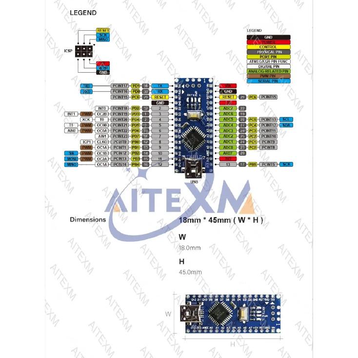 Mini / Type-C / Micro USB Nano 3.0 Cu controler Nano compatibil cu bootloader pentru driver USB Arduino CH340 16Mhz ATMEGA328P