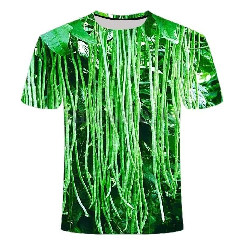 Lustige Gemüse Gurke 3D-Druck Grafik T-Shirts Y2k Herren Designer Kleidung Damen Kinder Persönlichkeit Kreativ Lässig Rundhals Oberteile