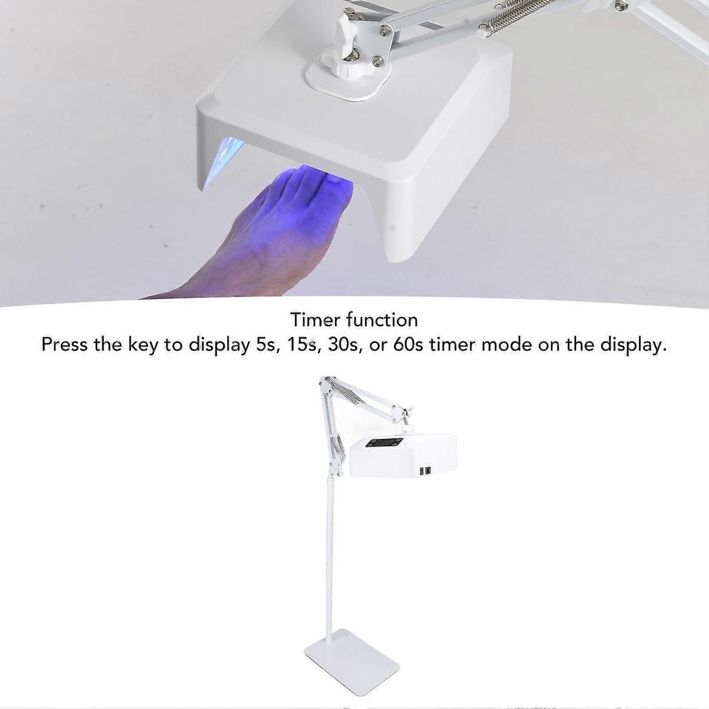 UV-LED-Nagellampe 48W 365nm 395nm 39 LEDs Rotierende Nageltrocknerlampe Pediküre-Werkzeug mit Timer für Fußnagel-Gel-Lack-Härtung EU-Stecker
