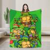 TMNT Game  Blanket Quality Soft  Throw Blanket Autumn Girls Boys Living Room Graphic Bedspread