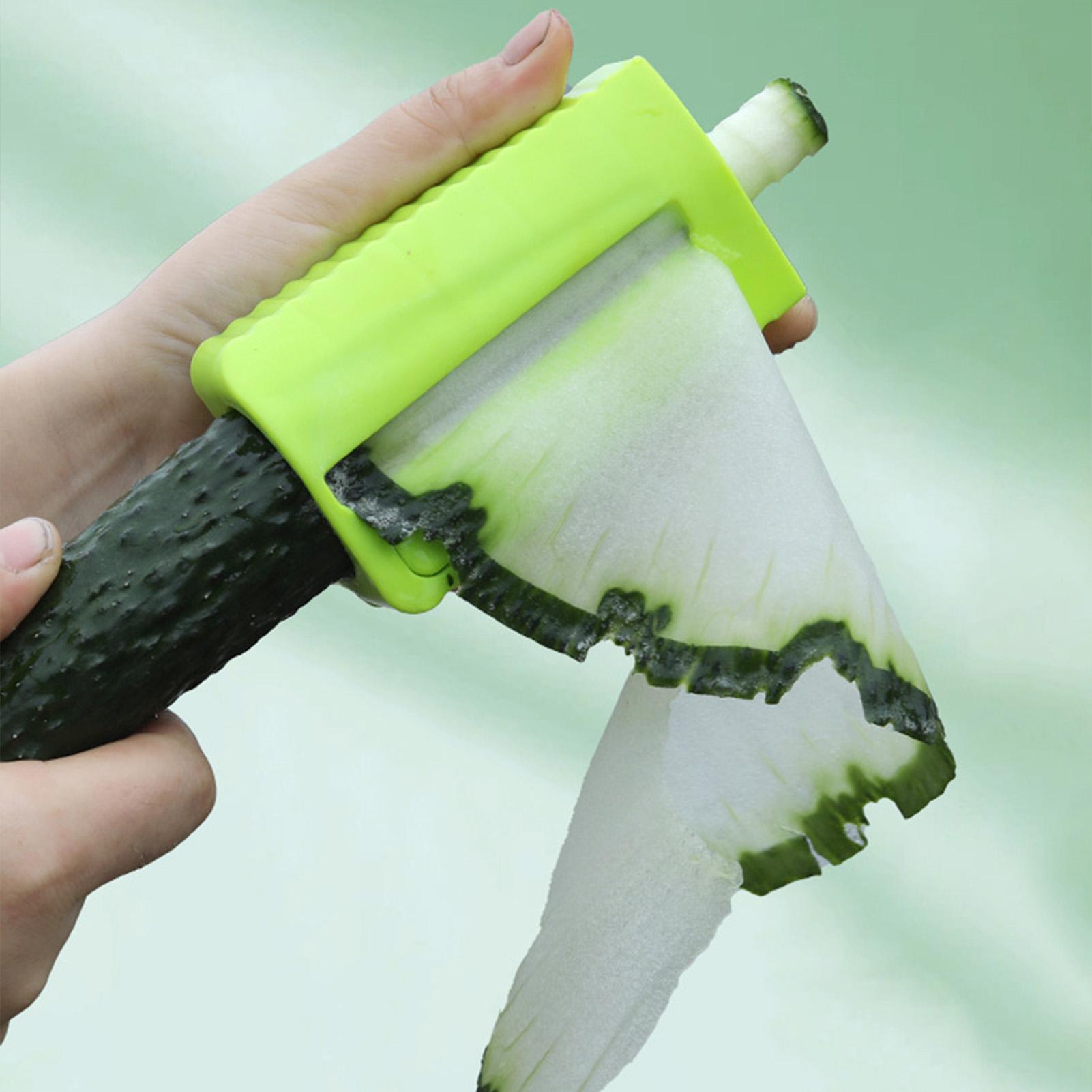 Cucumber Slicer Peeler Multi Function Vegetable Cutter for Kitchen and Facial Mask Tools Green
