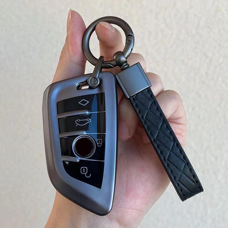 Grijze TPU Auto Afstandsbediening Sleutelhoes Cover Shell Fob Voor Bmw X1 X3 X5 X6 X7 1 3 5 6 7 Serie G20 G30 G11 F15 F16 G01 G02 F48 Keyless