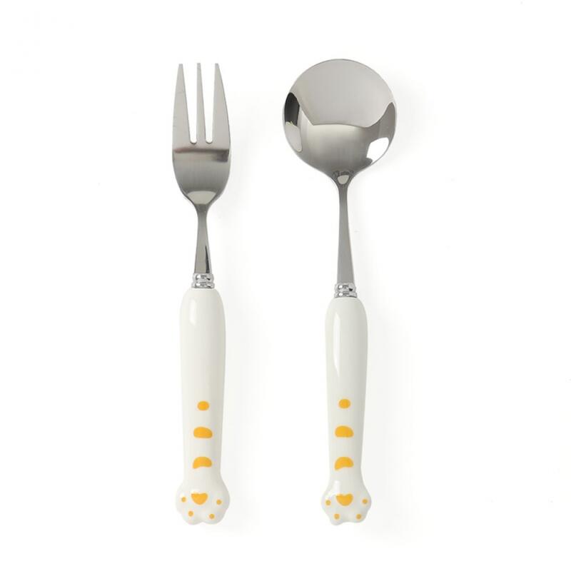 Kookkookhorang Portable Spoon and Fork Set (White)