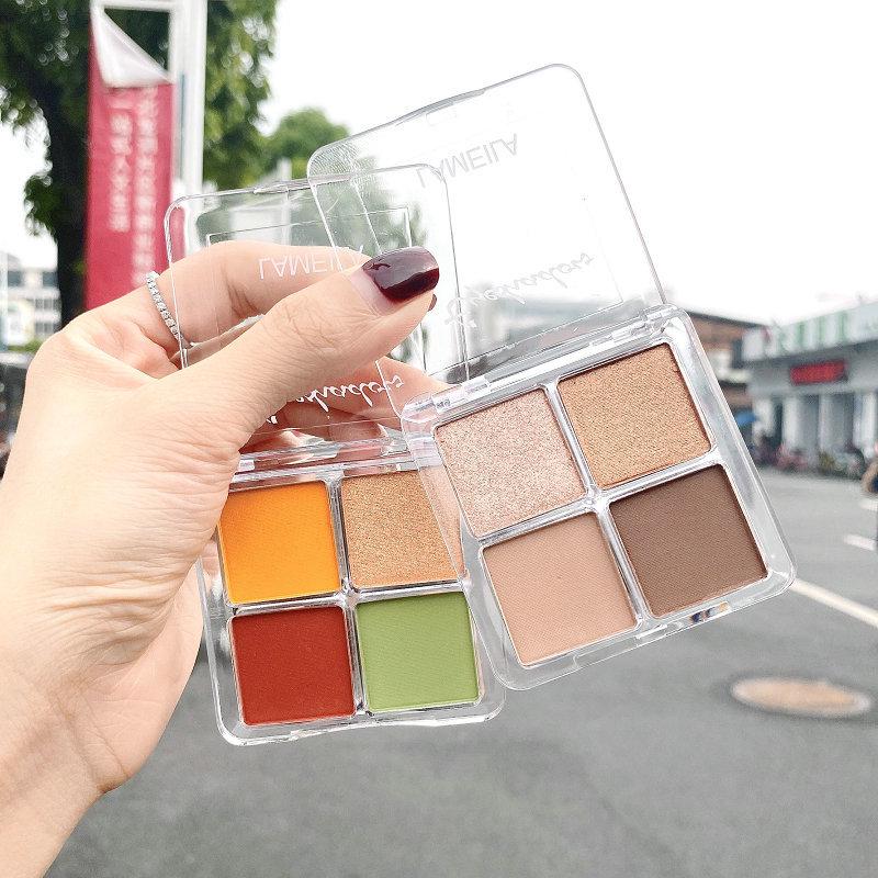Portable Unicorn Diamond Eyeshadow Palette: Four-Color Glitter, Pearlescent, Waterproof, Super Hot