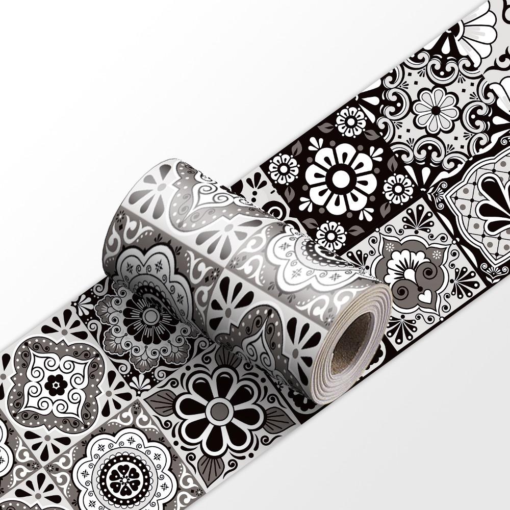 European Style Ceramic Wall Stickers Self-Adhesive Waterproof Peel and Stick Tile Peel & Stick Easy Install
