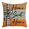 New Autumn and Winter Thanksgiving Pumpkin Color Block Letter Digital Print Decorative Pillow Cover Office Rest Pillow