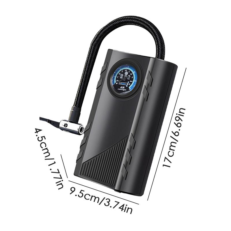 Portable Car Tire Inflator Plug-in Electric Air Compressor Compact Tire Pump With Pressure Gauge For Balls Tires Cars