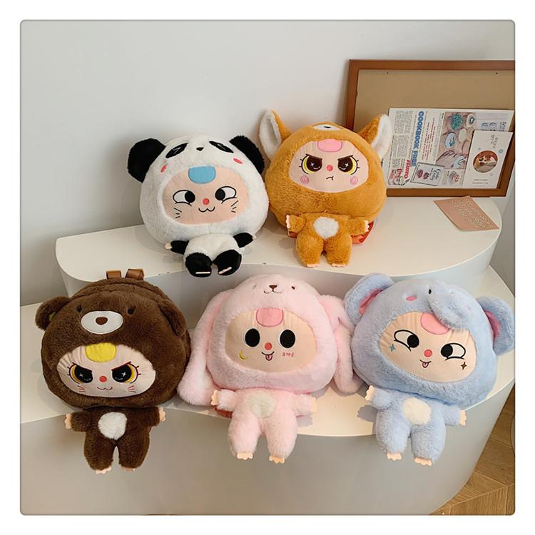 Babythree Elefant Søt Rev Panda Kanin Dyrekostyme Tegneserie Plysj Ryggsekk