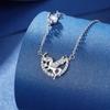Elegant 925 Sterling Silver Unicorn Necklace with Shiny Zircon for Women – Exquisite Fashion Clavicle Chain.