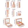 Wooden Makeup Toy Set For Kids Lipstick Eyeshadow Blush Pretend Play Cosmetics Kit