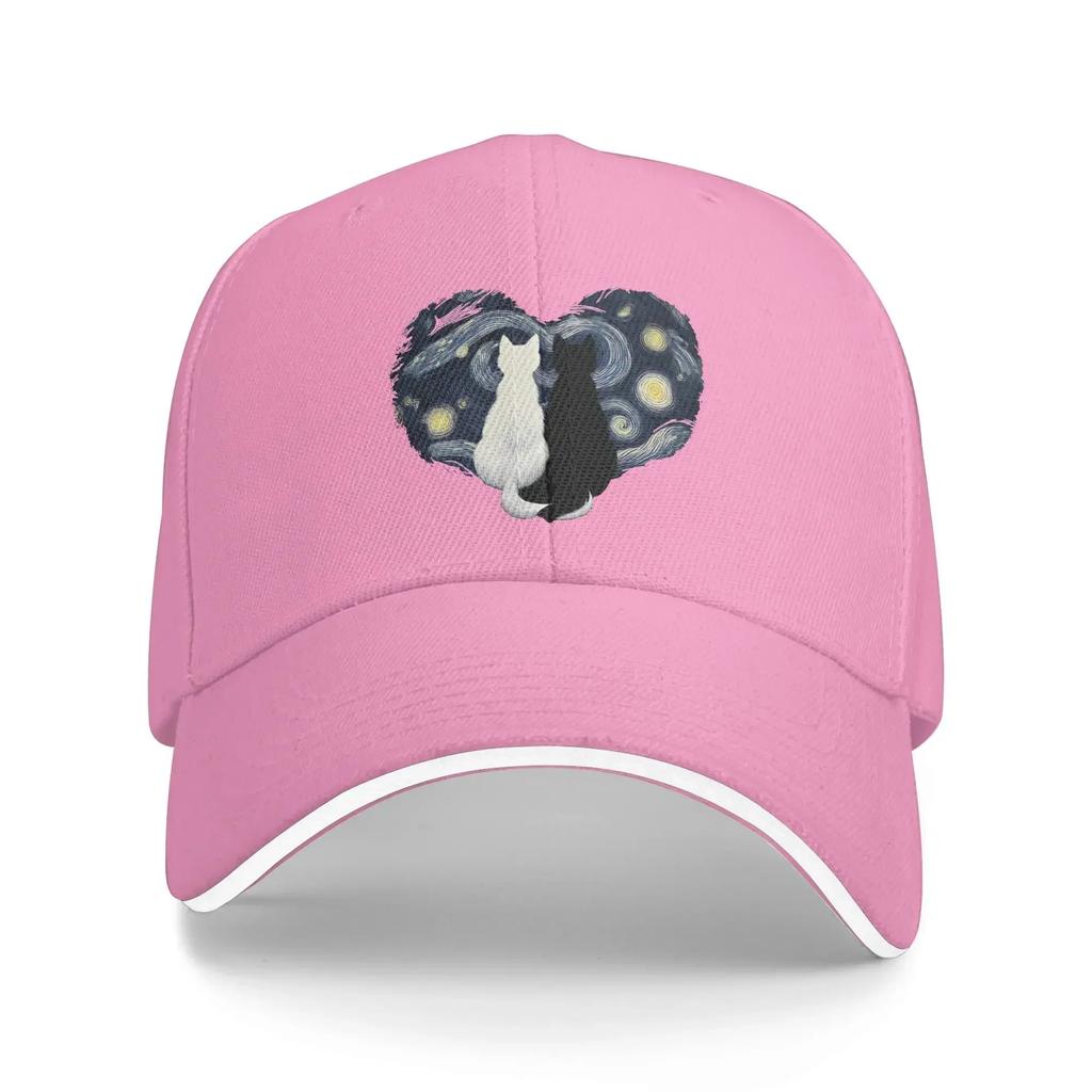 Van Gogh Cat Baseball Cap y2k Cute Hip Hop Hats Summer Unisex Unisex Outdoor Sports Snapback Cap