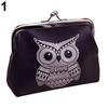 Owl Flower Elephant Card Holder Case Mini Clutch Handbag Coin Purse Bags Wallet