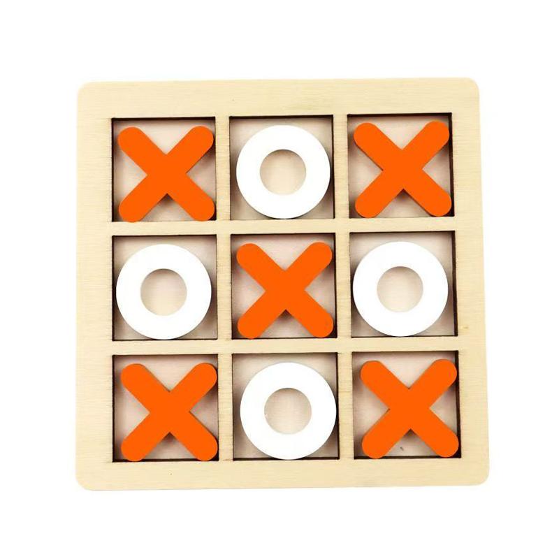 

Wooden Tic Tac Toe Board Logical Challenging Fun Brain Teasers Classic Tabletop Strategy Games for Adults Kids Educational Gifts
