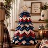 Fall Seasonal Decorations Halloween Quilted Fabric Tree Kit, Witch Cat Spider DIY Autumn Theme Crafting 3D Padded Sewing Craft Project for