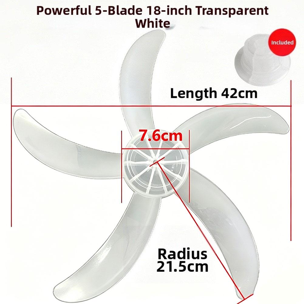 Replacement For Fan -Blades In Household Electric Fans 5 -Blades With Nut Cap Fanner Accessories Replacement Household