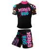Cody Lundin Nye Designs Specialfremstillede Kortærmede Polyester Strækbare Rash Guards Shorts MMA BJJ Sæt Med Elastisk Linning