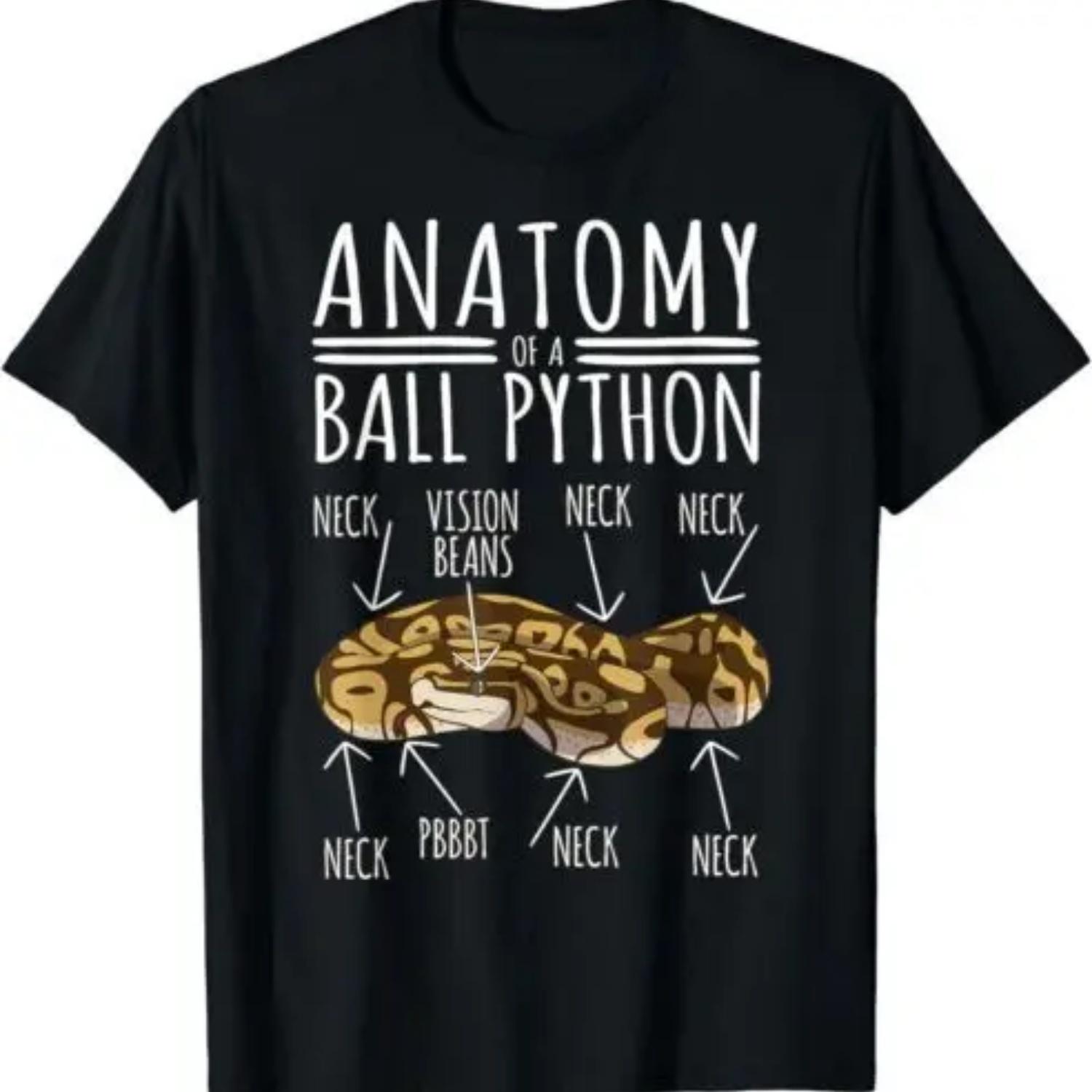 

Python Snake Owner - Anatomy Of A Ball Python T-Shirt XXXXXL чорний